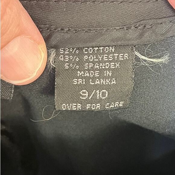 Express Women's Black Vintage Sateen Pants Rhinestones 1990's Y2K Era Size 9/10 - Picture 9 of 10